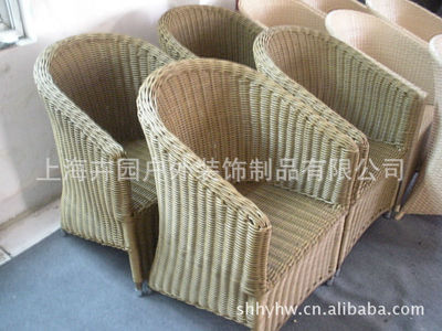 【100%工廠直銷】鋁合金編藤戶外桌椅/編藤桌仿藤椅/來樣來圖加工】價格,廠家,圖片,椅子、凳、榻,上海卉園戶外裝飾制品-